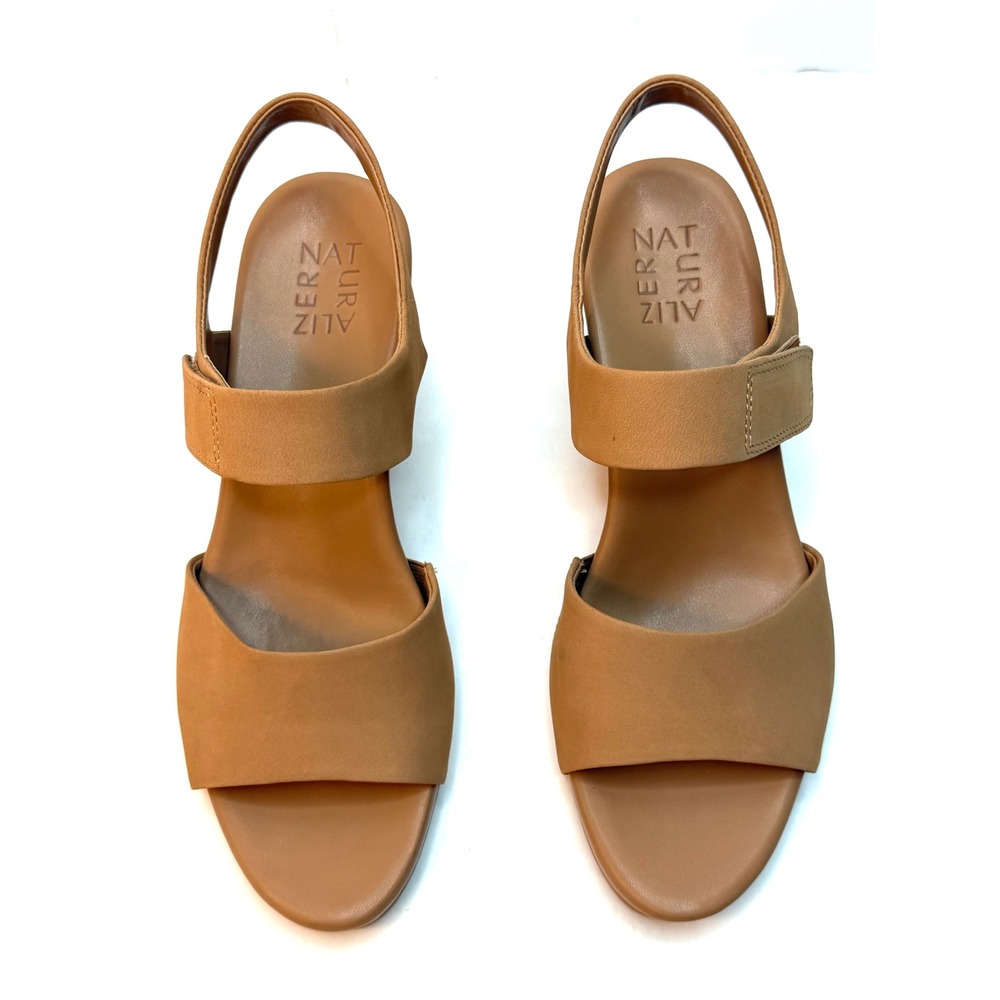 Naturalizer Women's Imani Open Round Toe Wedge Sandals Cookie Dough 9M NWT/BOX - Picture 2 of 10